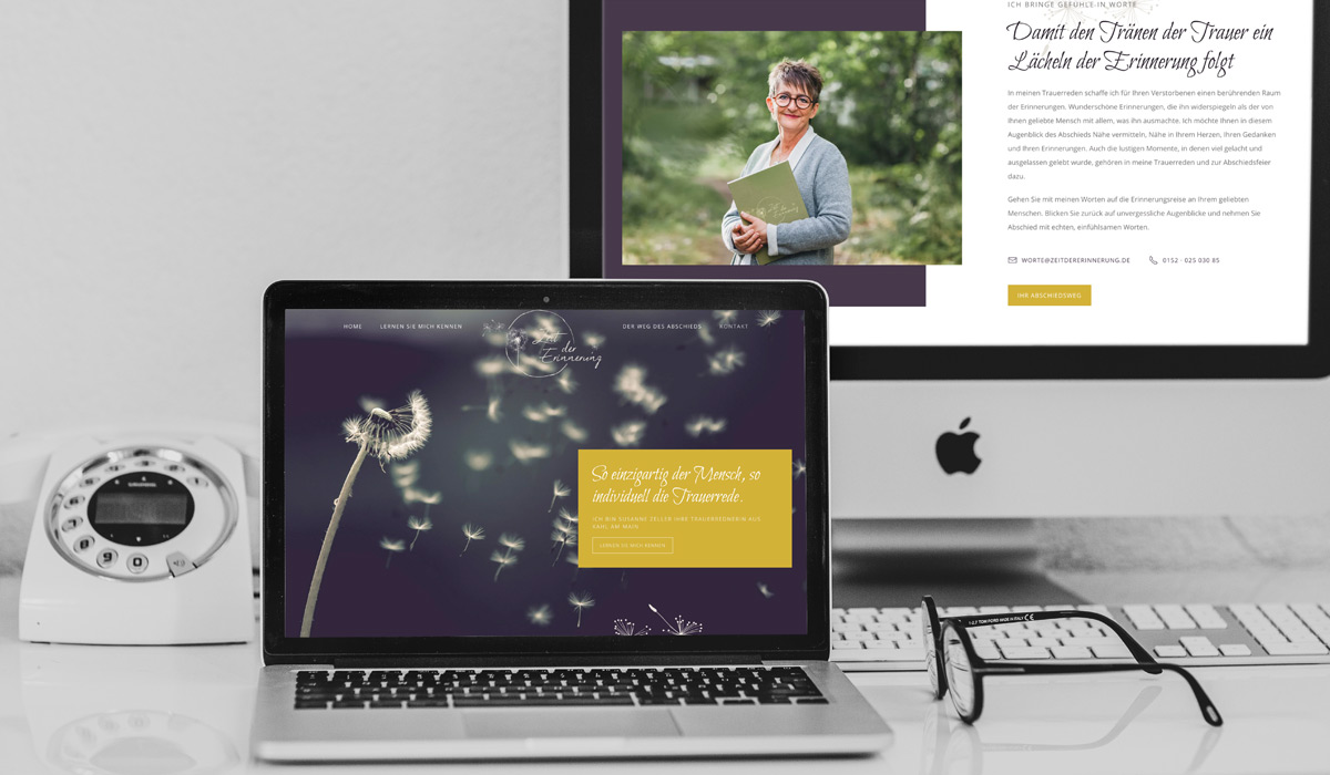 Webdesign Zeit der Erinnerung Trauerreden