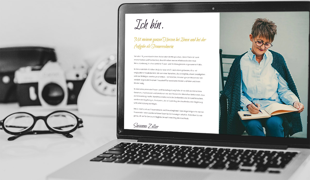 Webdesign Zeit der Erinnerung Trauerreden